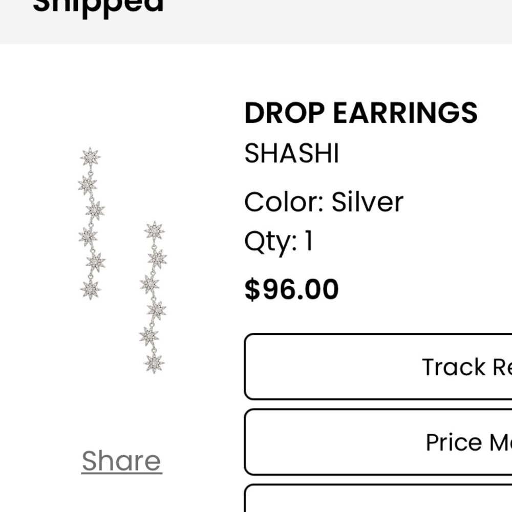 SHASHI Starburst Silver Earrings